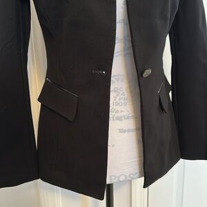 White House Black Market Structured Military Style Black Blazer – Size 0